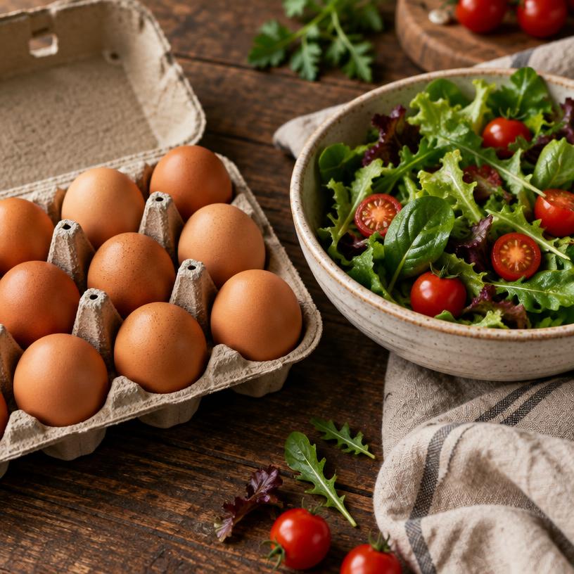 Saladas e proteínas